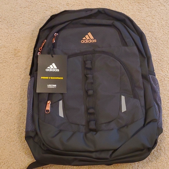 Adidas backpack/ bookbag dark gray and rose gold